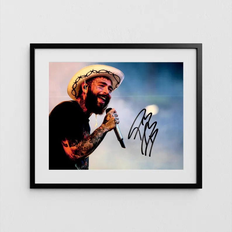 Post Malone Autograph Signed Poster Authentic Signature with COA