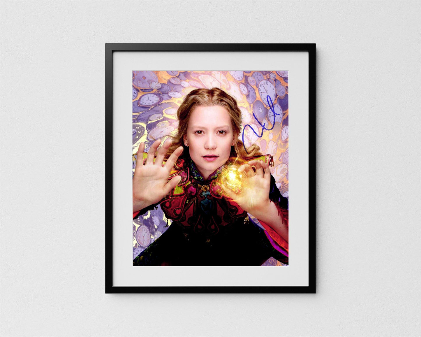 Mia Wasikowska Autograph Alice in Wonderland Signed Poster Authentic Signature with COA