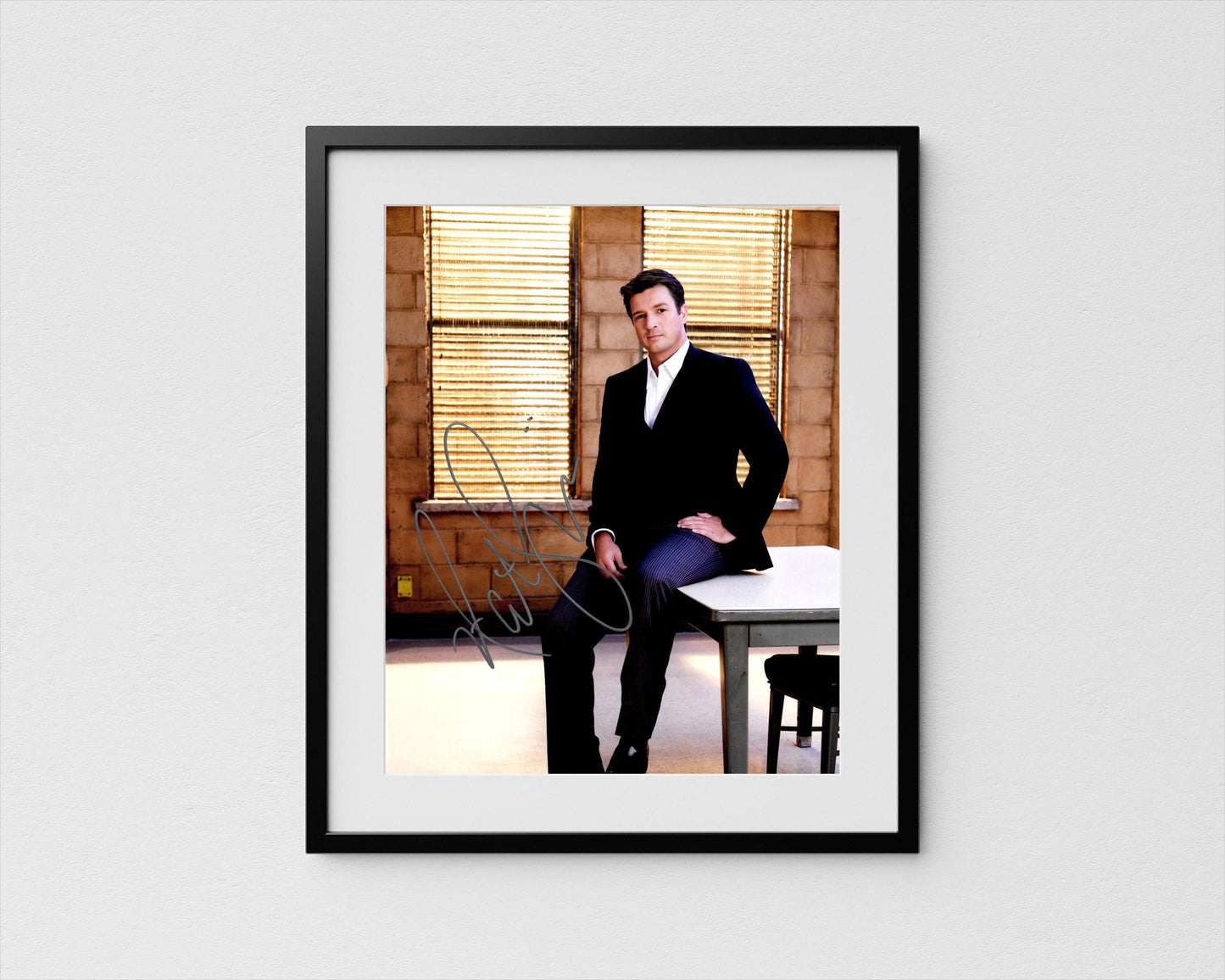 Nathan Fillion Autograph The Rookie Signed Castle Poster Authentic Signature with COA