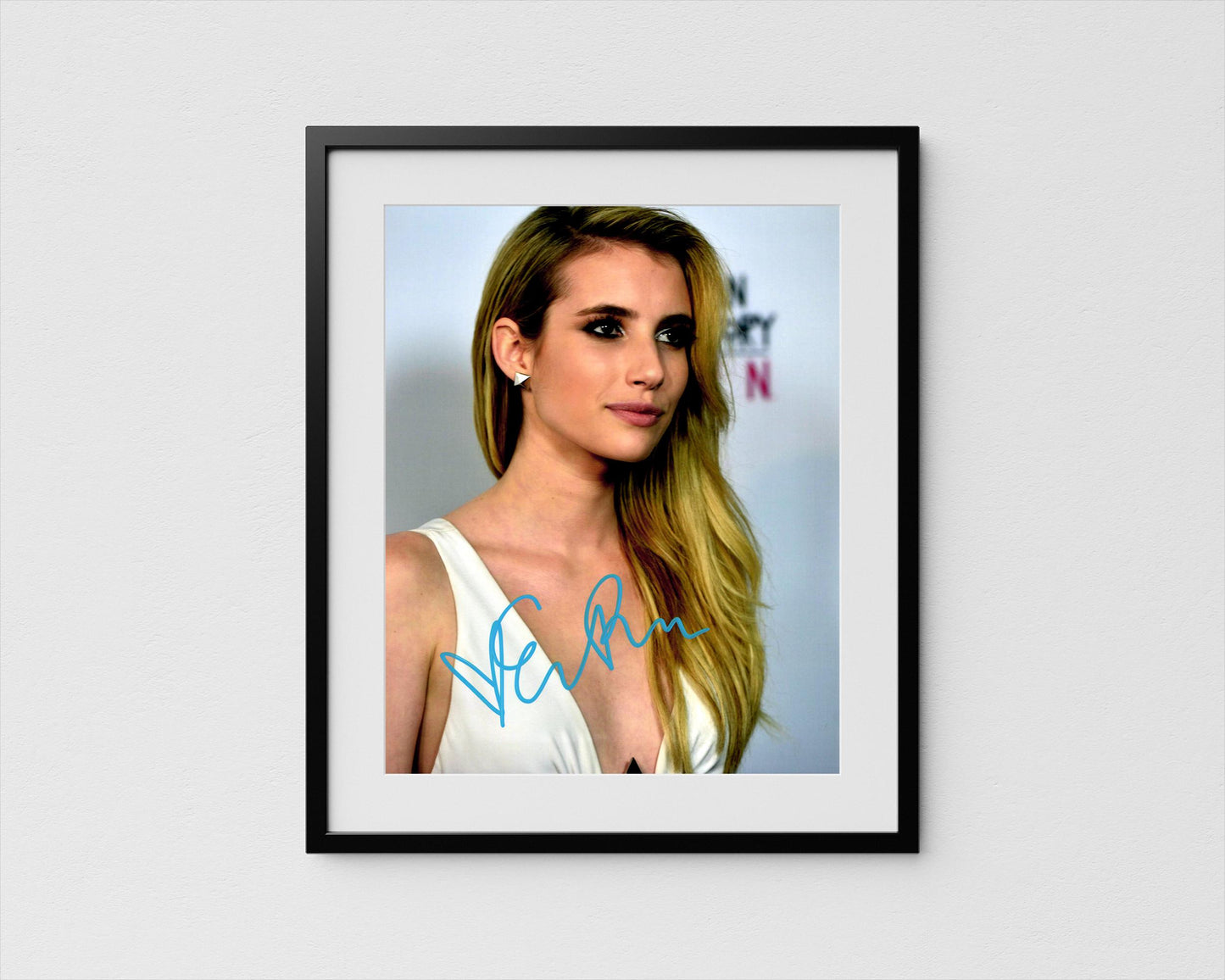 Emma Roberts Signed Autograph American Horror Story Scream Queens Poster Authentic Signature with COA