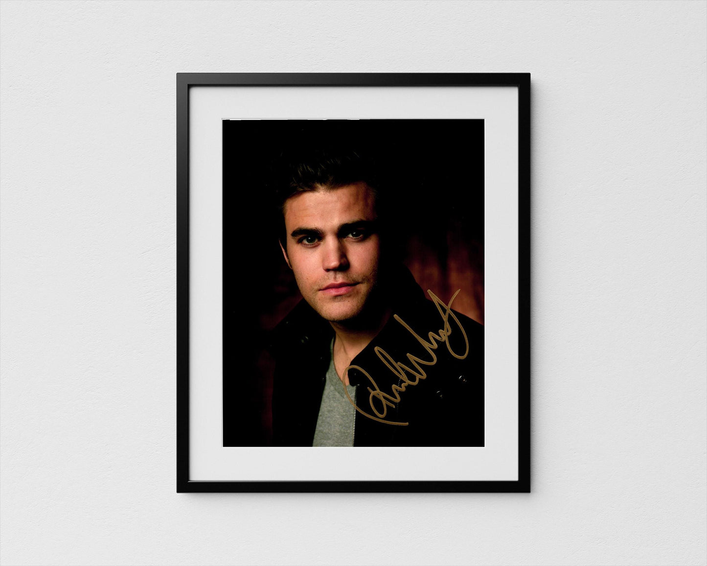 Paul Wesley Autograph The Vampire Diaries Signed Salvatore Poster Authentic Signature with COA