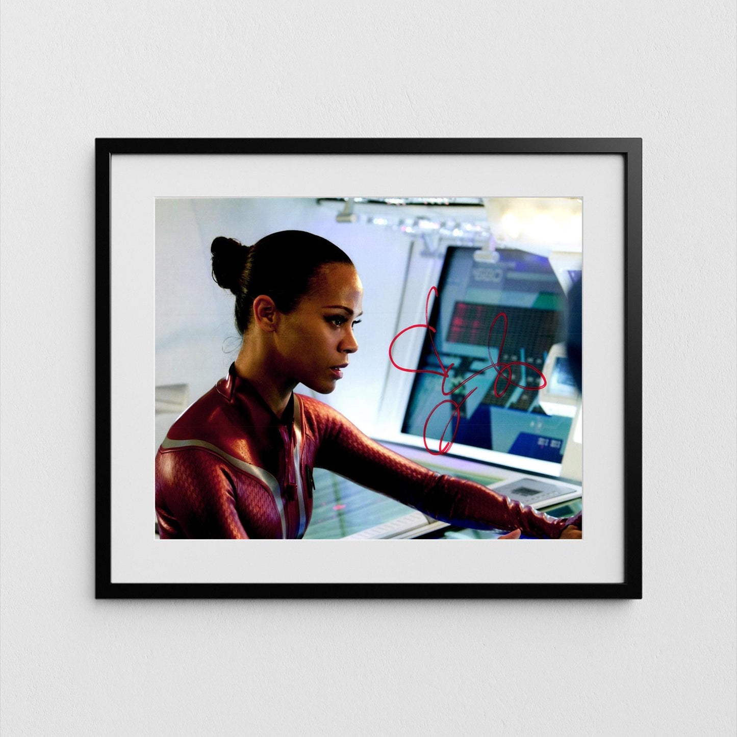 Zoe Saldana Autograph Star Trek Signed Uhura Poster Authentic Signature with COA