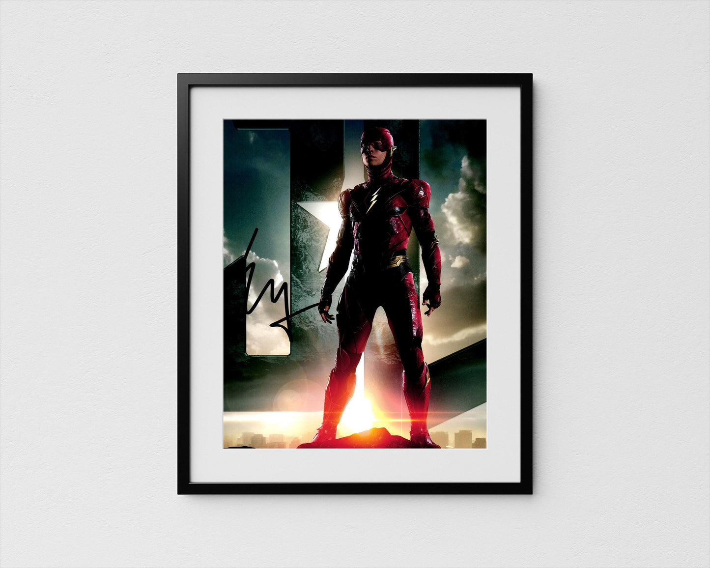 Ezra Miller Autograph The Flash Signed Poster Barry Allen Authentic Signature with COA