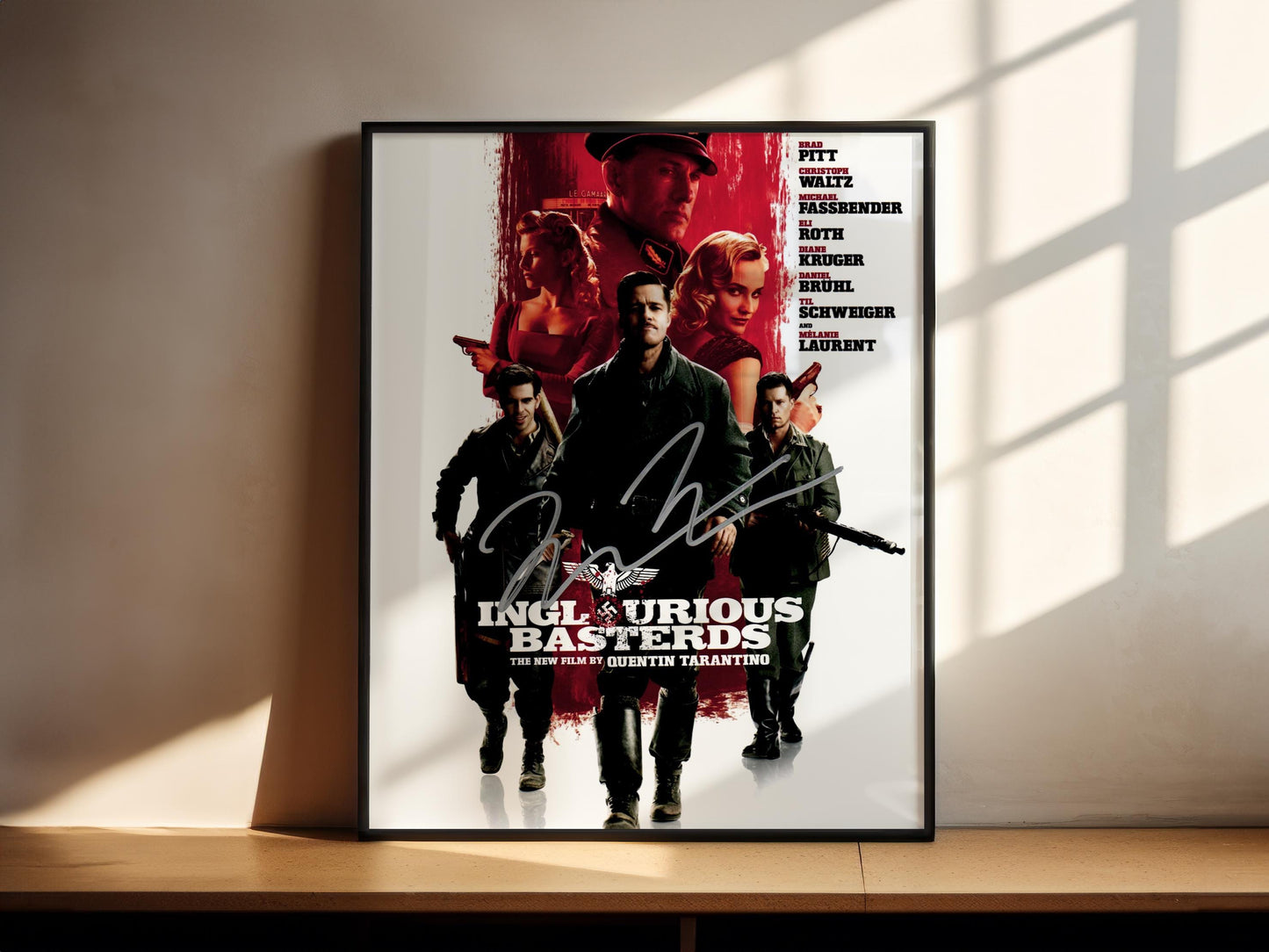 Quentin Tarantino Autograph Inglourious Basterds Signed Poster Authentic Signature with COA