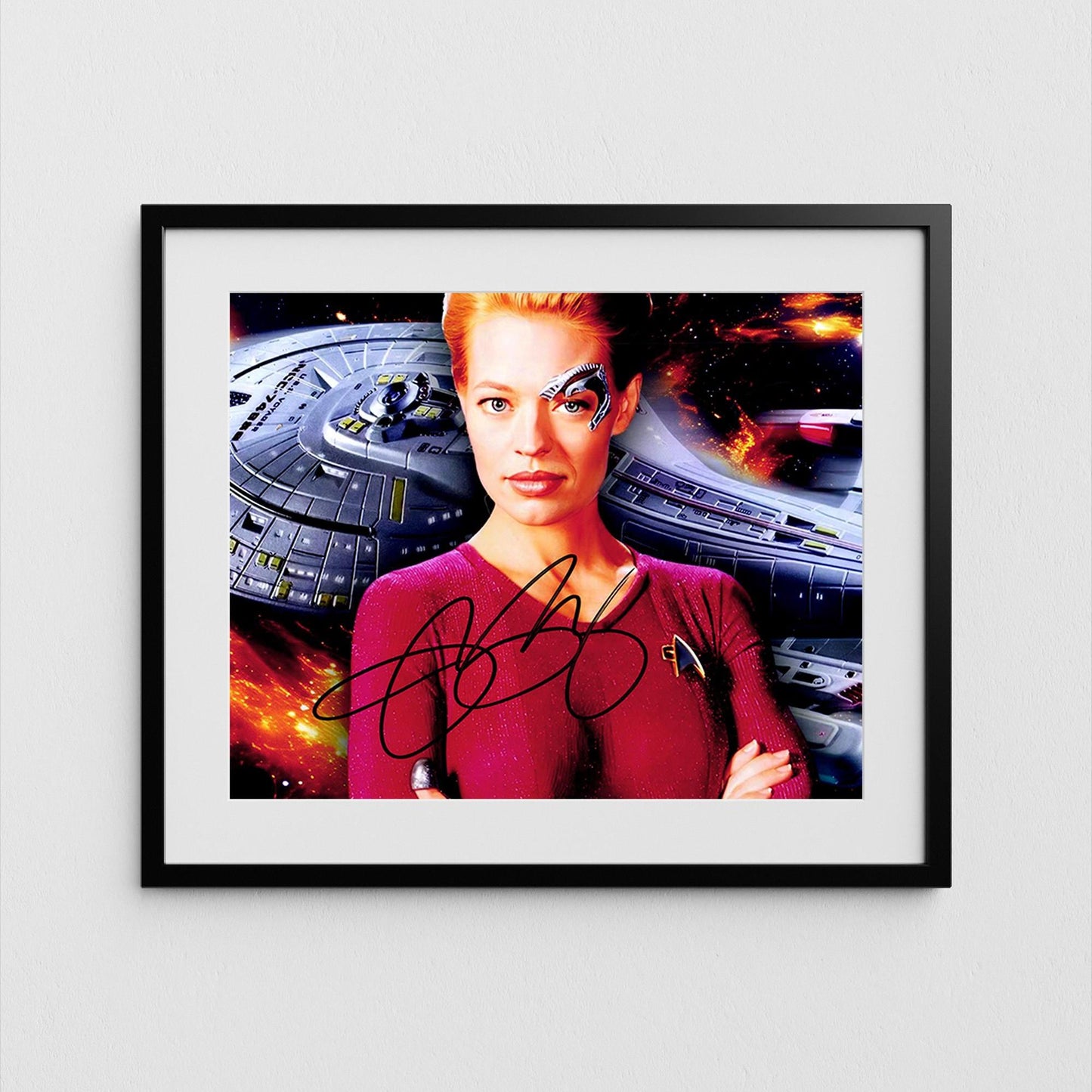Jeri Ryan Autograph Star Trek Picard Signed Poster Seven of Nine Authentic Signature with COA
