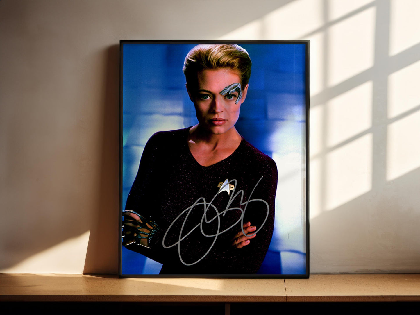 Jeri Ryan Autograph Star Trek Picard Signed Poster Seven of Nine Authentic Signature with COA
