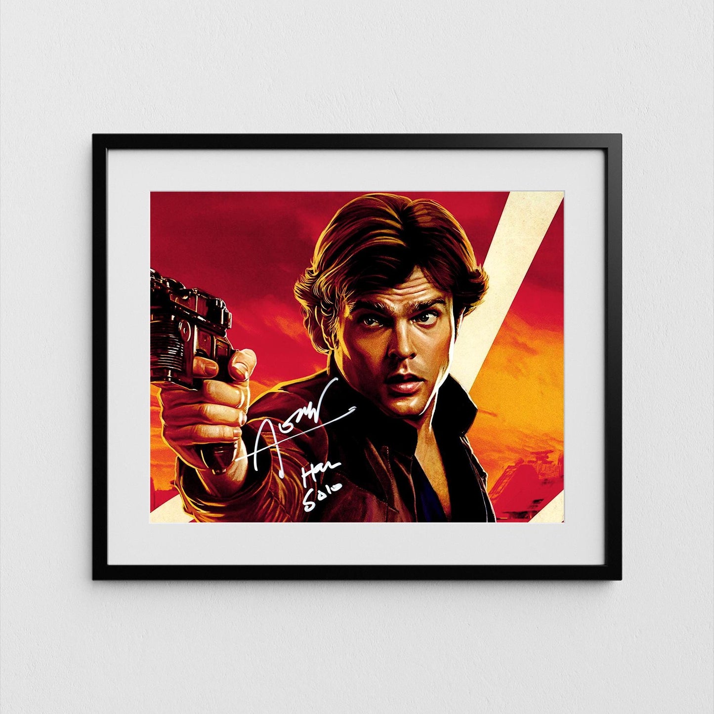 Alden Ehrenreich Autograph Star Wars Signed Han Solo Poster Authentic Signature with COA