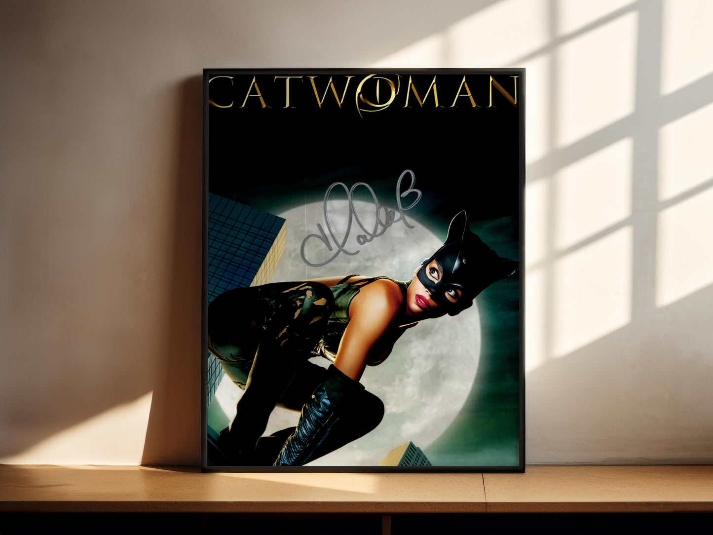 Halle Berry Autograph Catwoman Signed Poster Authentic Signature with COA