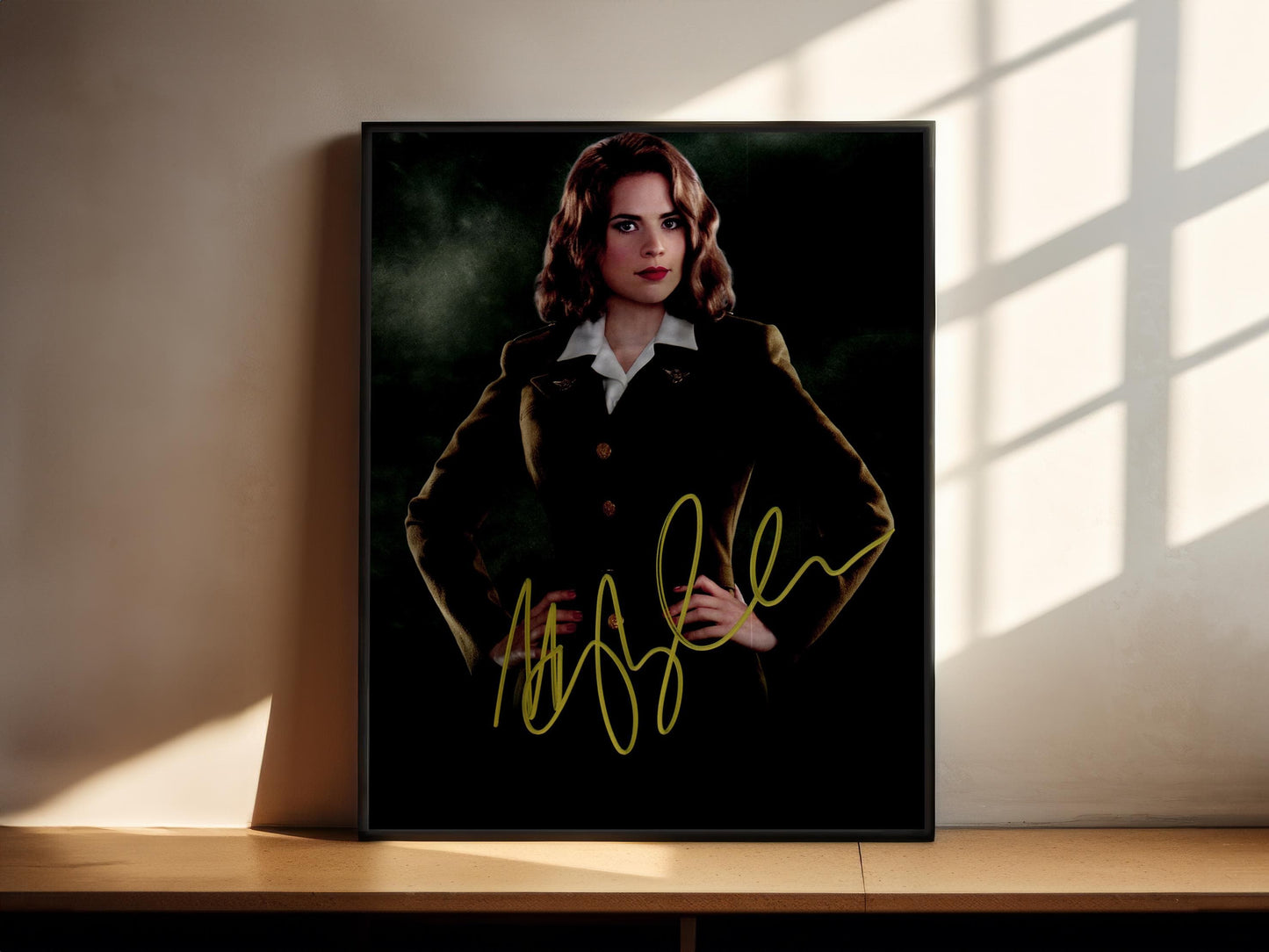 Hayley Atwell Autograph Captain America Signed Poster Agent Carter Authentic Signature with COA