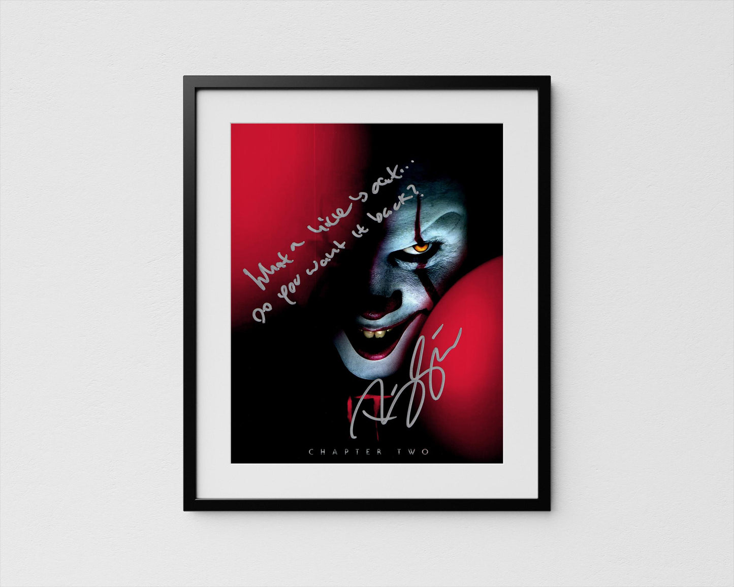 Bill Skarsgard Autograph IT Signed Poster Pennywise Authentic Signature with COA