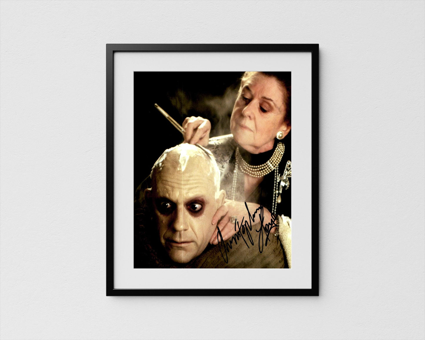 Christopher Lloyd Autograph Addams Family Signed Poster Uncle Fester Authentic Signature with COA