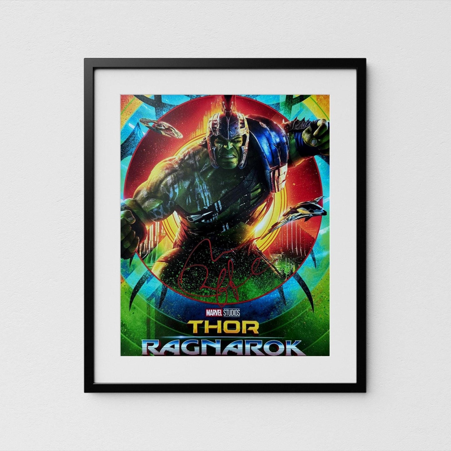 Hulk Autograph Signed Thor Ragnarok Poster Authentic Mark Ruffalo Signature with COA