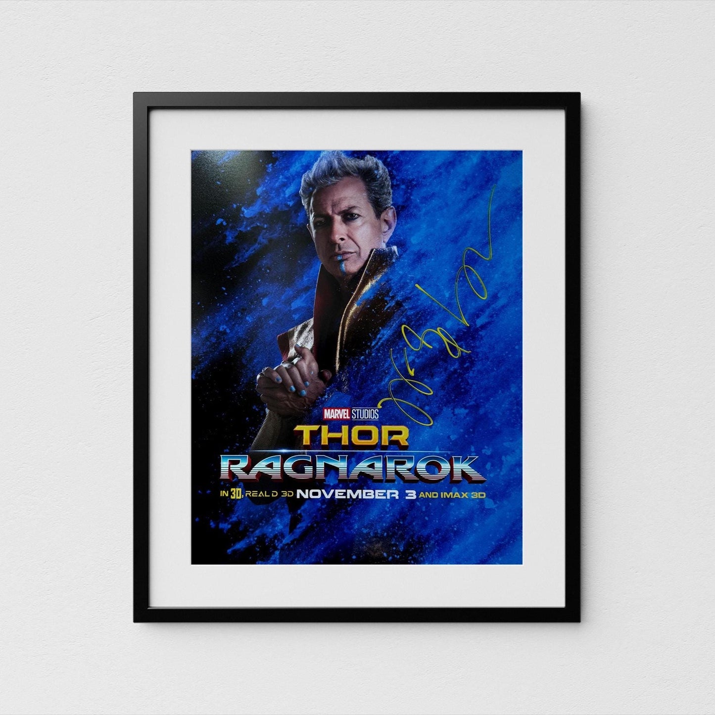 Jeff Goldblum Autograph Signed Thor Ragnarok Poster Authentic Grandmaster Signature with COA