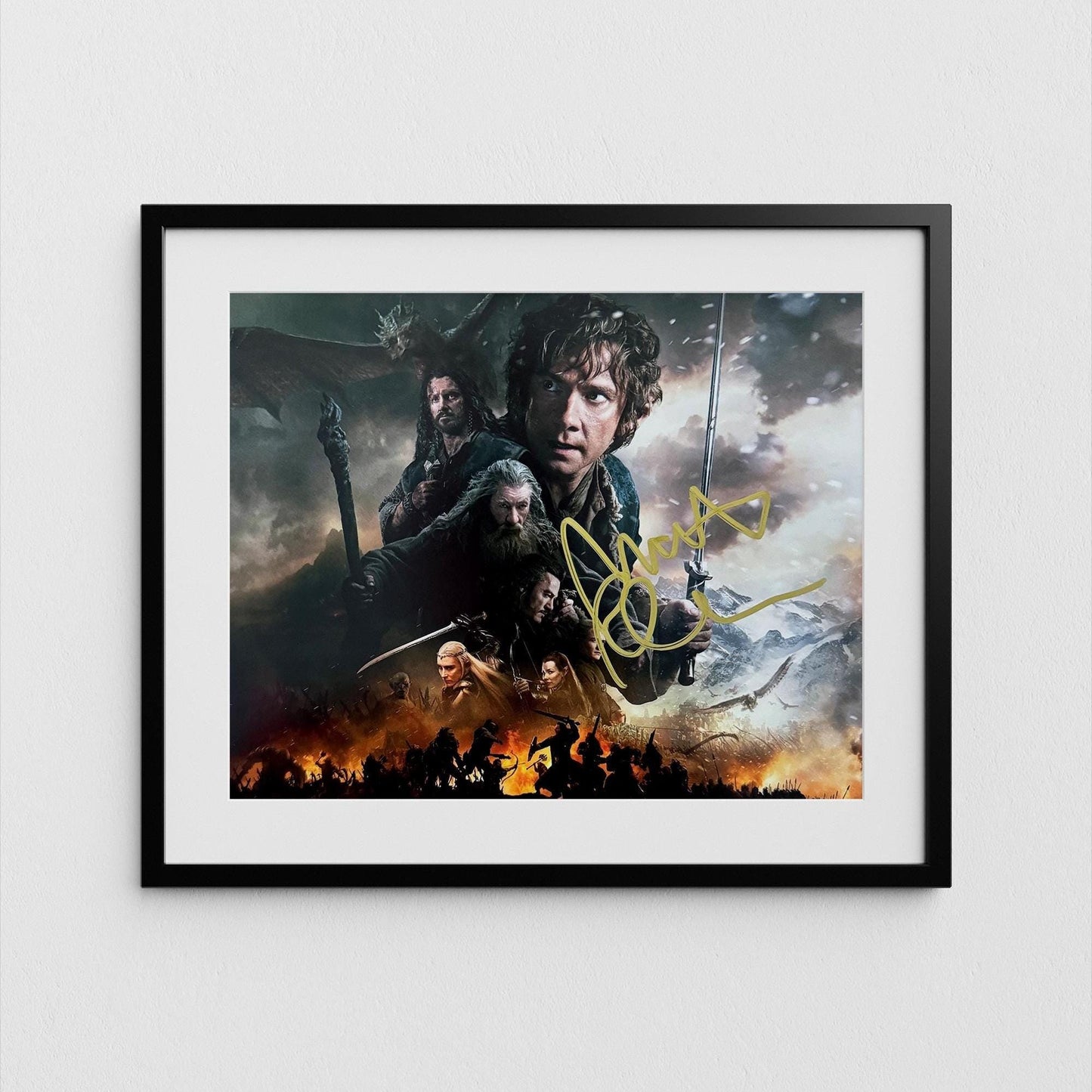 Martin Freeman Autograph The Hobbit Signed Poster Bilbo Baggins Authentic Signature with COA