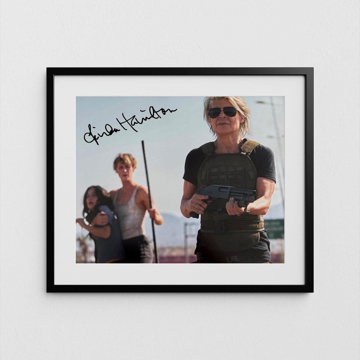 Linda Hamilton Autograph Terminator Signed Poster Sarah Connor Authentic Signature with COA