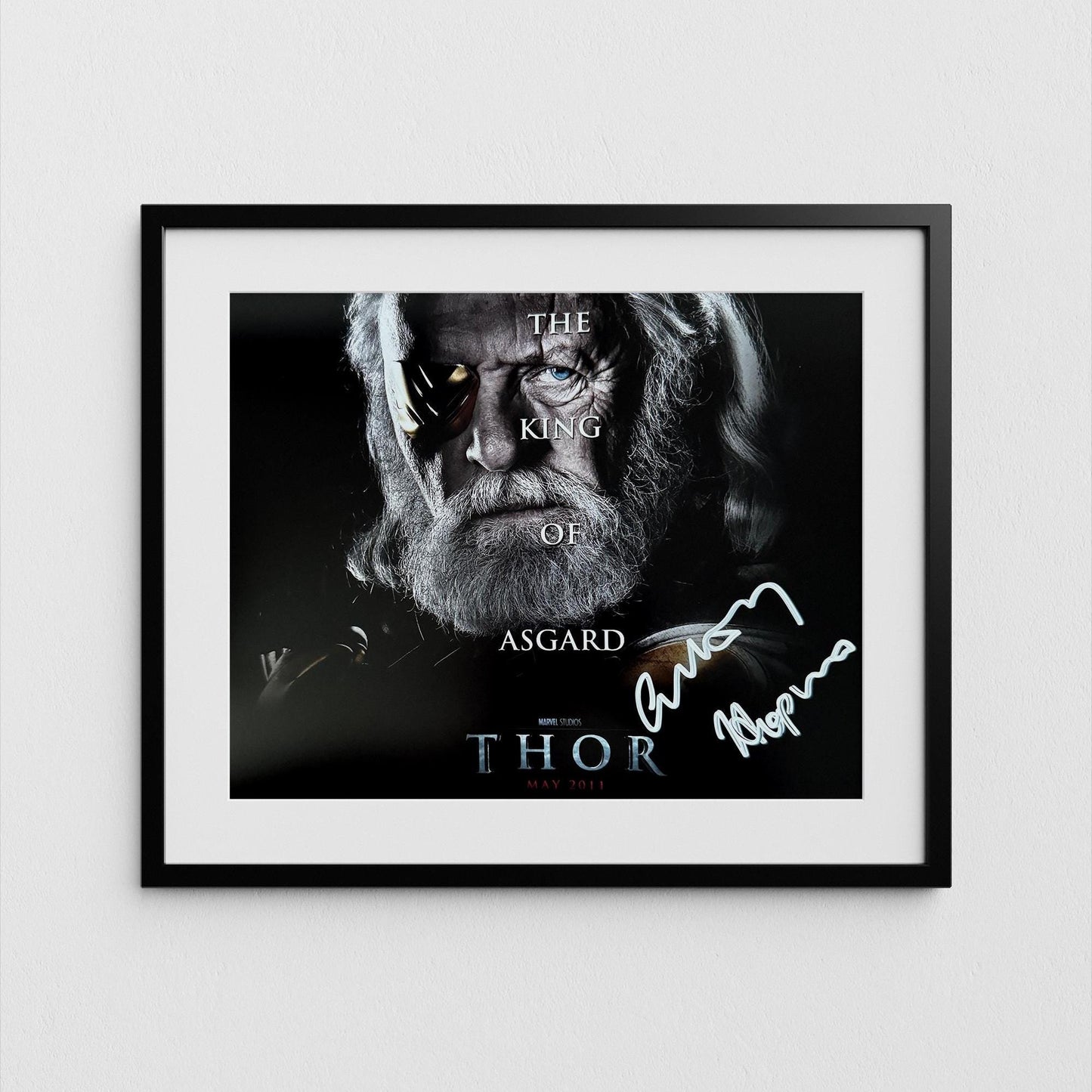 Anthony Hopkins Autograph Signed Thor Poster Authentic Odin Signature with COA