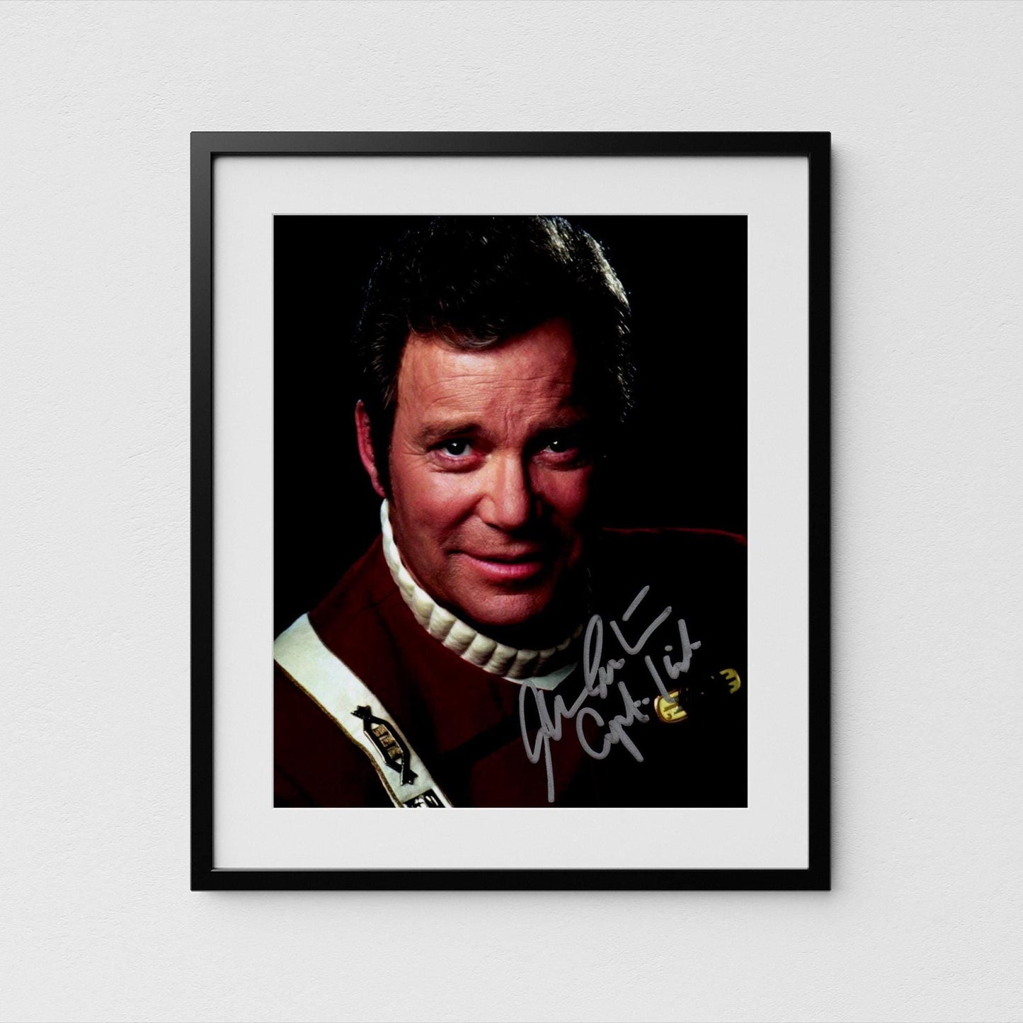 William Shatner Autograph Star Trek Signed Poster Authentic Captain Kirk Signature with COA
