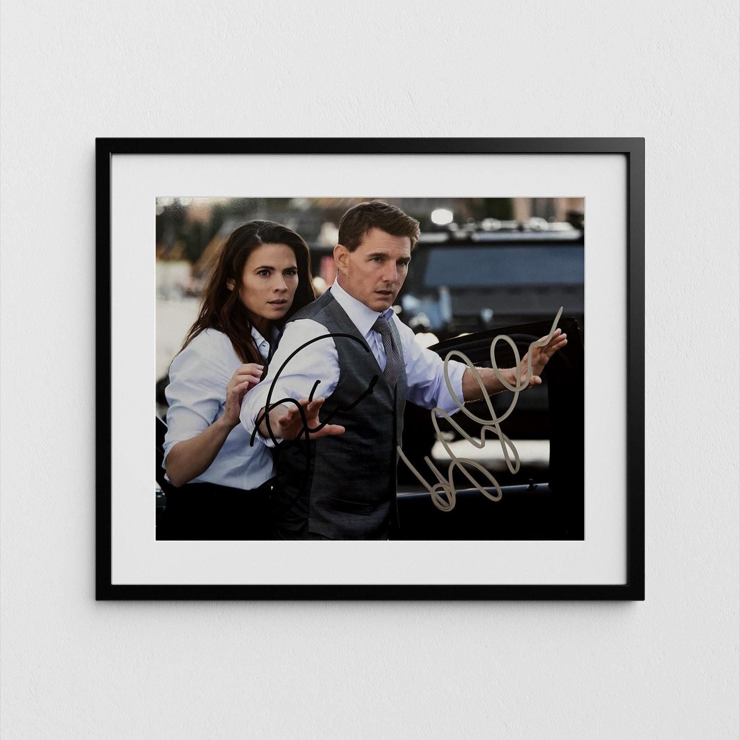 Tom Cruise + Hayley Atwell Autograph Mission Impossible Signed Poster Authentic Ethan Hunt Signature with COA