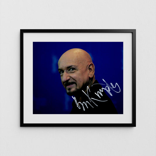 Ben Kingsley Autograph Shutter Island Signed Iron Man Poster Authentic Signature with COA