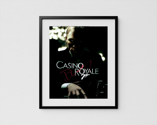 Daniel Craig Autograph James Bond Signed Poster Casino Royale Authentic Signature with COA