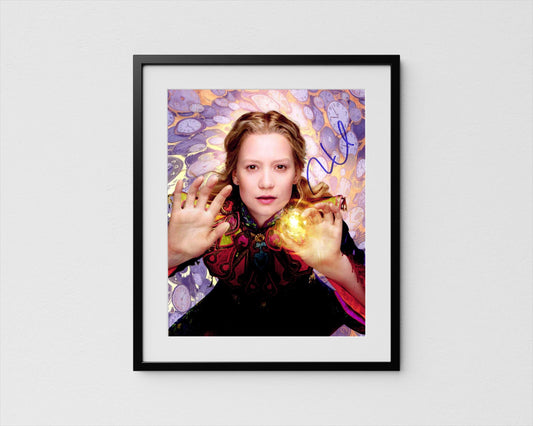 Mia Wasikowska Autograph Alice in Wonderland Signed Poster Authentic Signature with COA