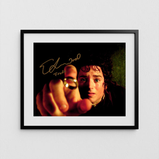 Elijah Wood Autograph Lord of the Rings Signed Poster Frodo Authentic Signature with COA