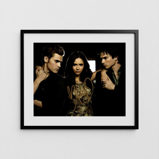 Nina Dobrev Autograph Vampire Diaries Signed Poster Authentic Signature with COA