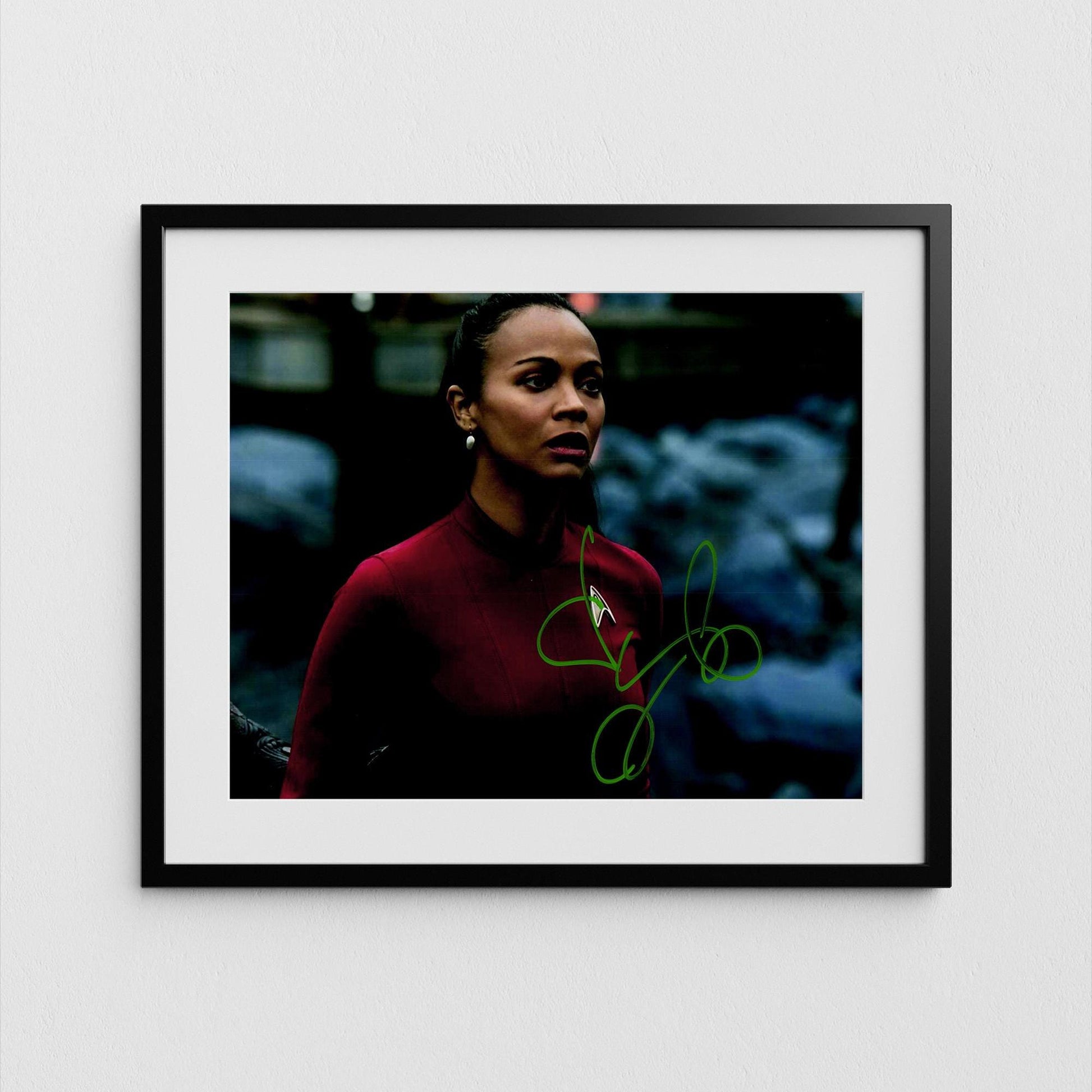 Zoe Saldana Autograph Star Trek Signed Uhura Poster Authentic Signature with COA