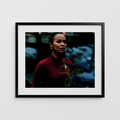 Zoe Saldana Autograph Star Trek Signed Uhura Poster Authentic Signature with COA