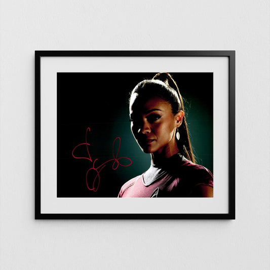 Zoe Saldana Autograph Star Trek Signed Uhura Poster Authentic Signature with COA