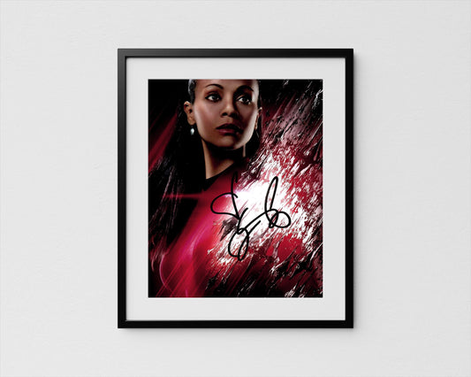 Zoe Saldana Autograph Star Trek Signed Uhura Poster Authentic Signature with COA