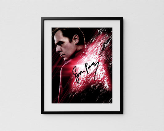 Simon Pegg Autograph Star Trek Signed Scotty Poster Authentic Signature with COA