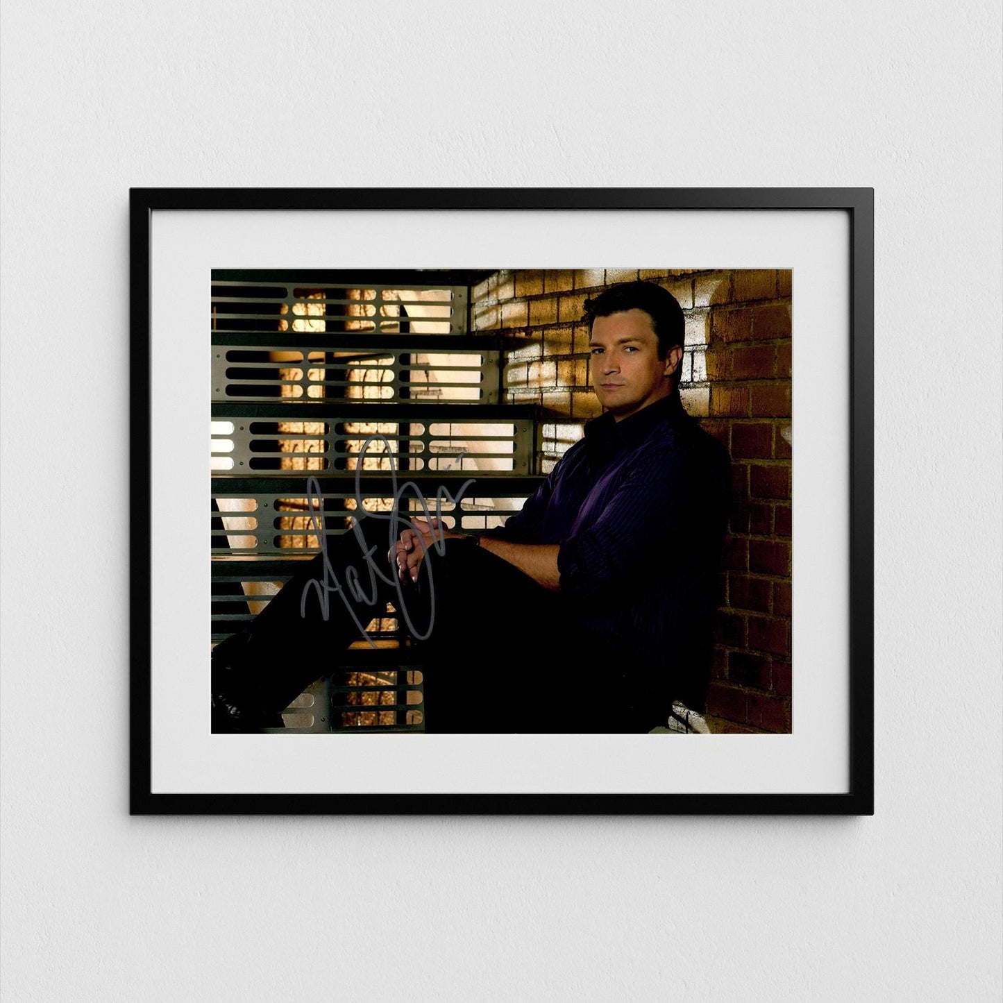 Nathan Fillion Autograph The Rookie Signed Castle Poster Authentic Signature with COA