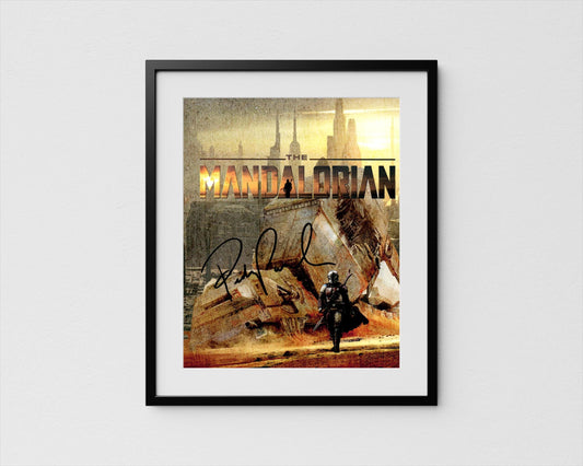 Pedro Pascal Autograph Star Wars Signed Mandalorian Poster Authentic Signature with COA