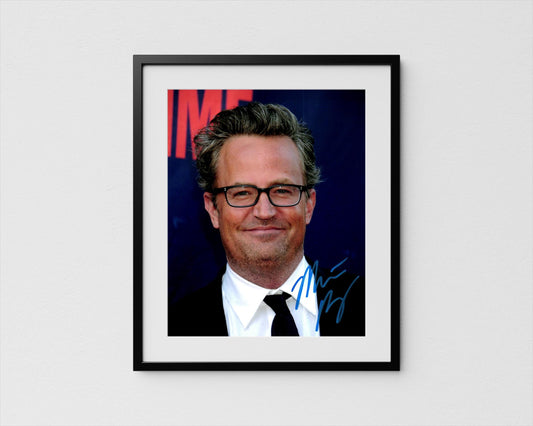 Matthew Perry Autograph Friedns Signed Poster Chandler Bing Authentic Signature with COA