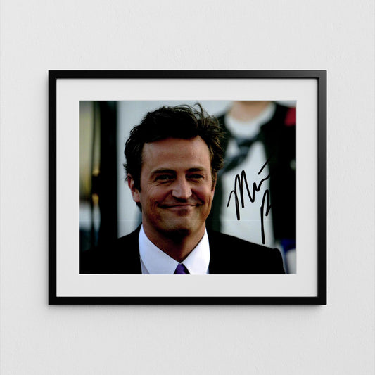 Matthew Perry Autograph Friedns Signed Poster Chandler Bing Authentic Signature with COA