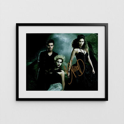 Nina Dobrev Autograph Vampire Diaries Signed Poster Authentic Signature with COA