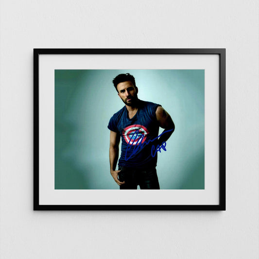 Chris Evans Autograph Captain America Signed Poster Avengers Authentic Signature with COA