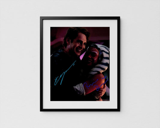 Hayden Christensen + Rosario Dawson Autograph Star Wars Signed Ahsoka Poster Authentic Signature with COA