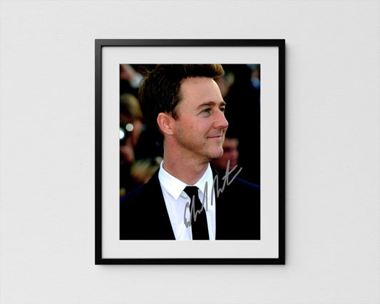 Edward Norton Signed Autograph Fight Club American History Poster Authentic Signature with COA