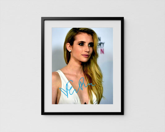 Emma Roberts Signed Autograph American Horror Story Scream Queens Poster Authentic Signature with COA