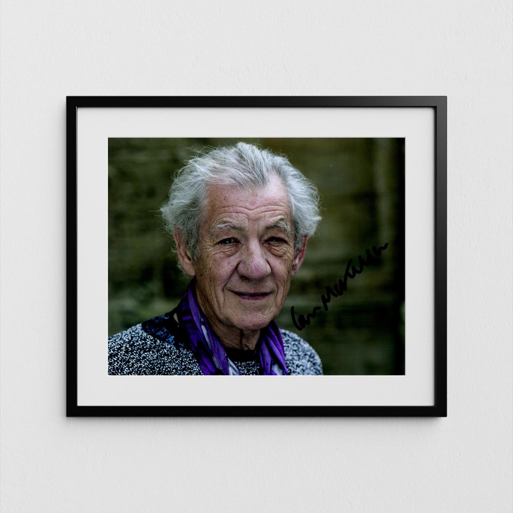 Ian McKellen Signed Lord of the Rings Autograph Gandalf Poster Authentic Signature with COA