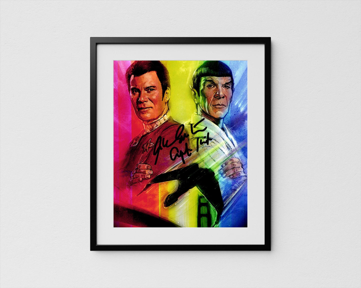William Shatner Autograph Star Trek Signed Captain Kirk Poster Authentic Signature with COA