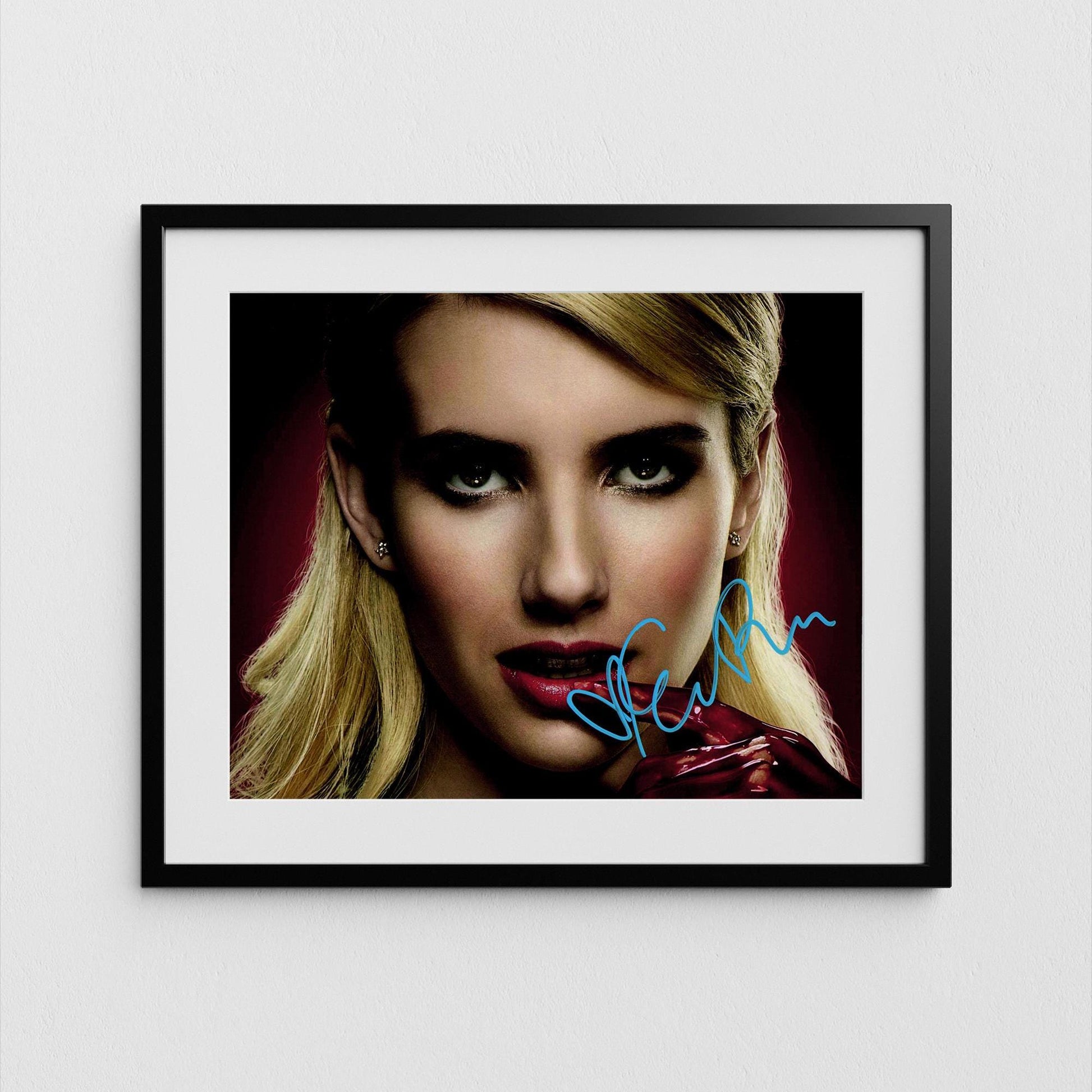 Emma Roberts Signed Autograph American Horror Story Scream Queens Poster Authentic Signature with COA
