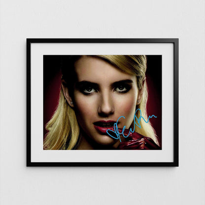 Emma Roberts Signed Autograph American Horror Story Scream Queens Poster Authentic Signature with COA