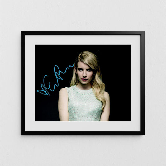 Emma Roberts Signed Autograph American Horror Story Scream Queens Poster Authentic Signature with COA