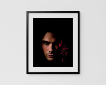 Ian Somerhalder Autograph The Vampire Diaries Signed Salvatore Poster Authentic Signature with COA