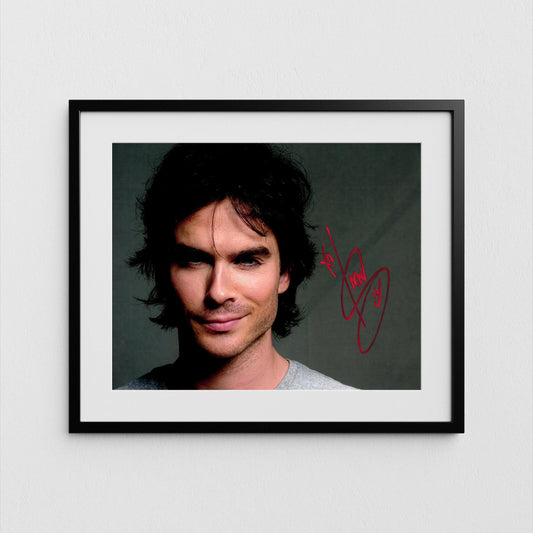 Ian Somerhalder Autograph The Vampire Diaries Signed Salvatore Poster Authentic Signature with COA