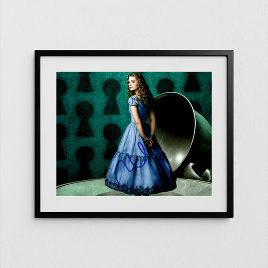Mia Wasikowska Autograph Alice in Wonderland Signed Poster Authentic Signature with COA