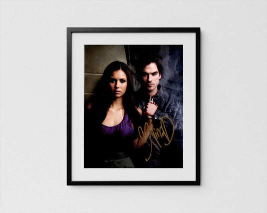 Nina Dobrev Autograph Vampire Diaries Signed Poster Authentic Signature with COA